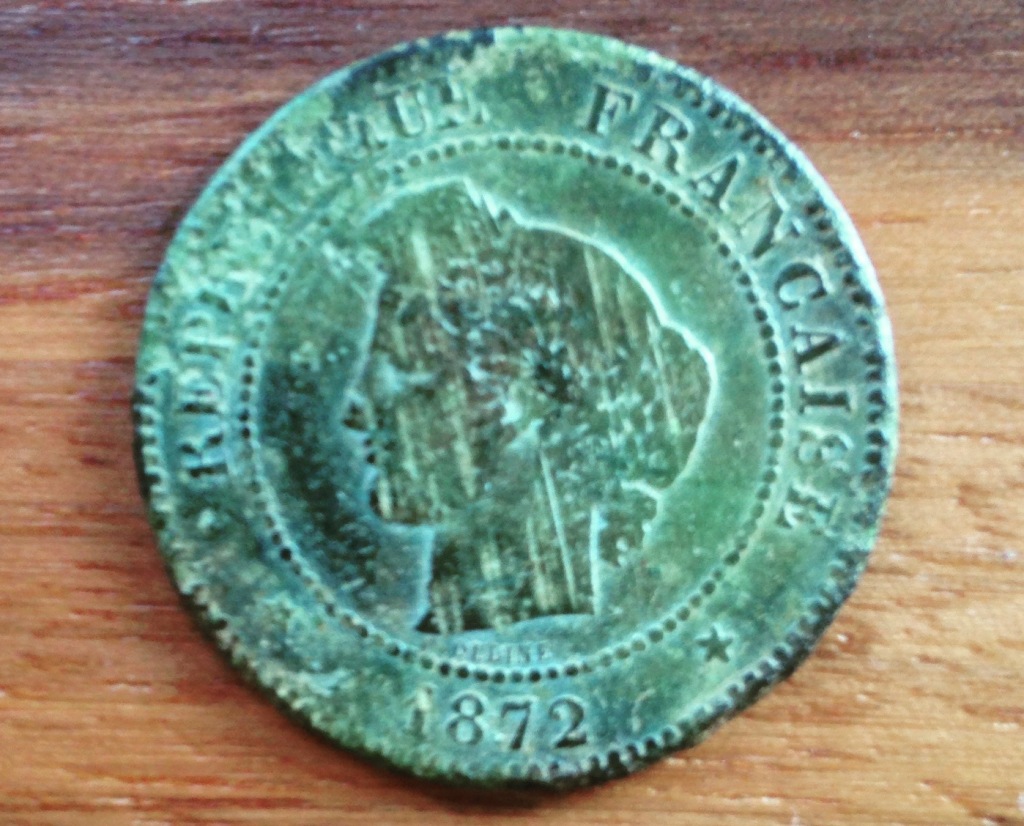 French 5 centimes from 1872